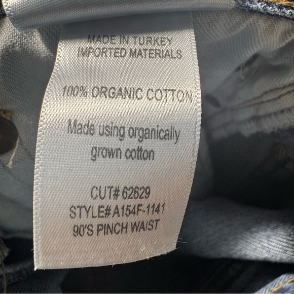 Agolde 90s Pinch Waist Jeans Size 27 100% Cotton Button Fly Distressed Hem - Picture 10 of 14